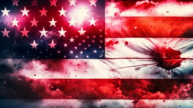 United States of America grunge flag, United States of America background, Abstract Fourth of July America Memorial day Veterans Day background
