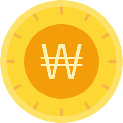 Korea Won Coin Icon