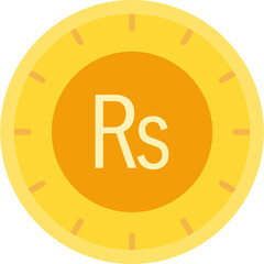 Mauritius Rupee Coin Icon