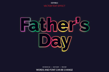 Fathers Day 3d editable text effect	