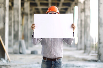 Man with a poster