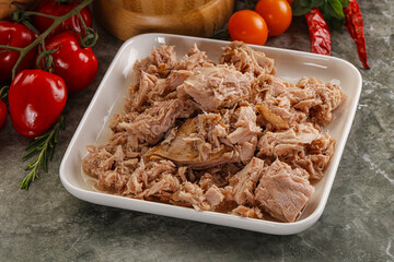 Canned tuna fish for salad