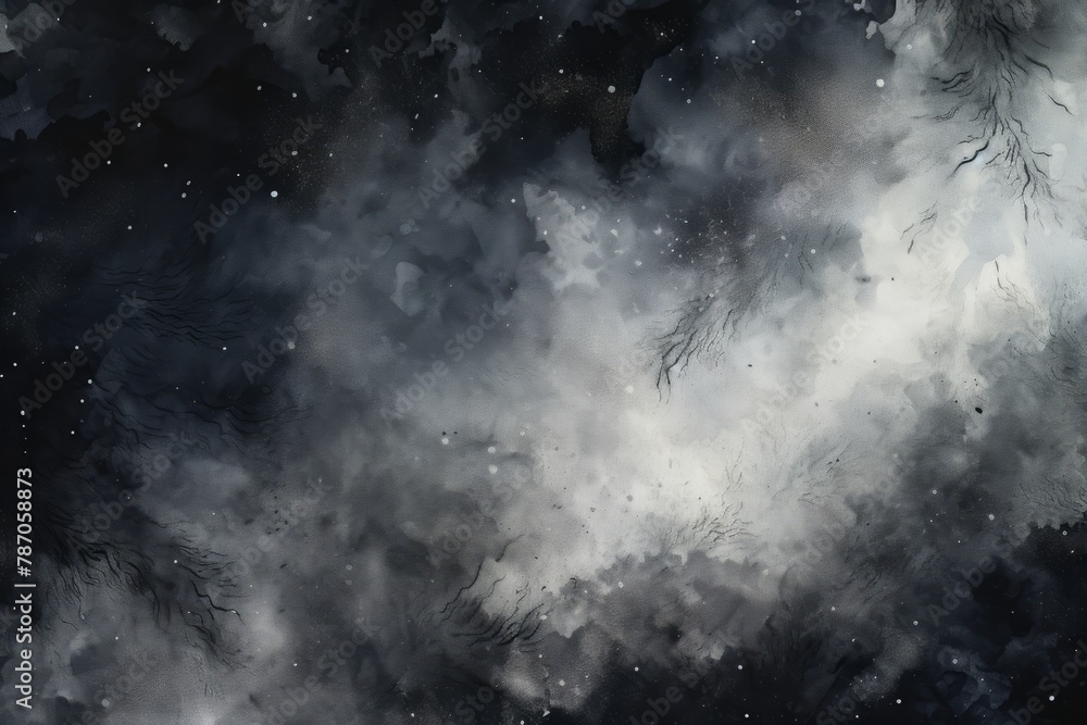 Canvas Prints background with clouds. black art background. watercolor print. generative ai