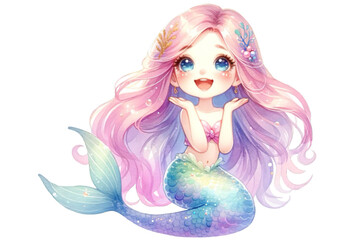 Cute mermaid clipart
