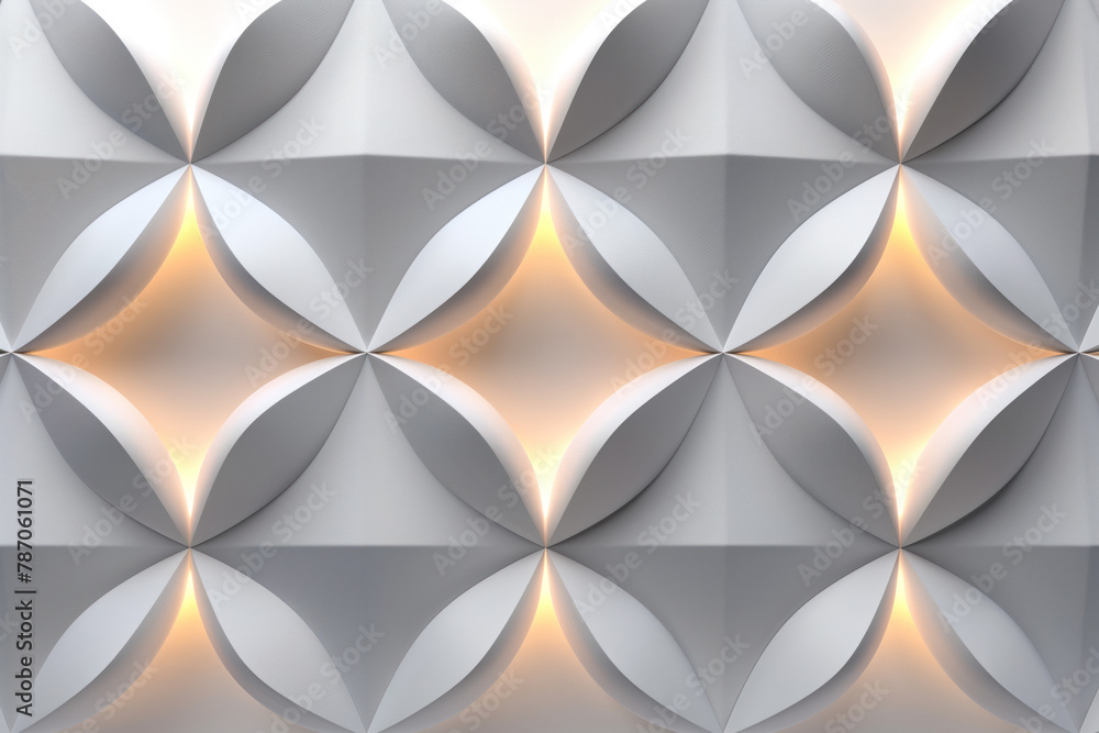 Poster Sophisticated abstract 3d pattern. Background image. Created with Generative AI technology.