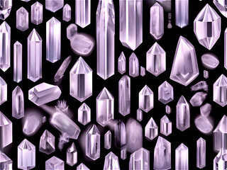 purple  jewels in various shapes and sizes, ideal for web design projects 