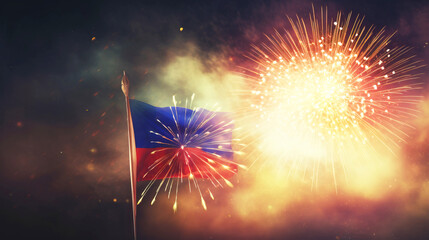 Philippine Independence Day, colorful graphic background wallpaper. AI generated. - obrazy, fototapety, plakaty
