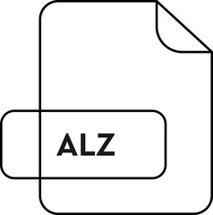 ALZ File Extension icon purple and yellow outline color