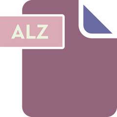 ALZ File format icon rounded shapes and spacing