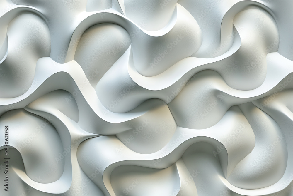 Poster Sophisticated abstract 3d pattern. Background image. Created with Generative AI technology.