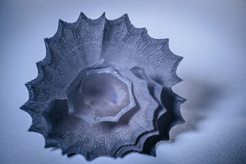 Black wood pencil sharpener. From a creative graffiti drawing pencil. Pencil waste peel.