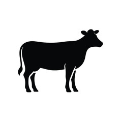 simple silhouette of a cow