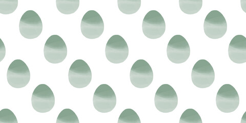 Cute illustration with colorful Easter eggs with watercolor texture, spring banner