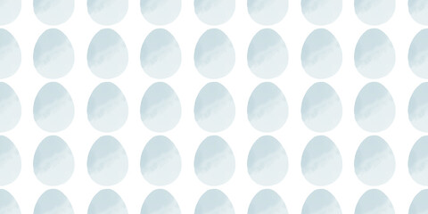 Cute illustration with colorful Easter eggs with watercolor texture, spring banner