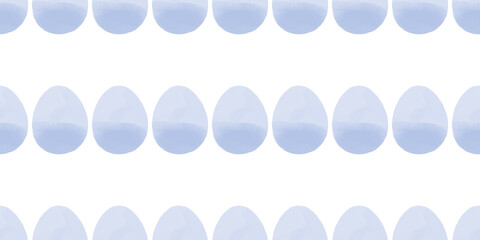 Cute illustration with colorful Easter eggs with watercolor texture, spring banner