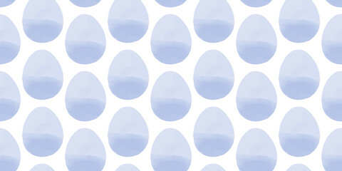 Cute illustration with colorful Easter eggs with watercolor texture, spring banner