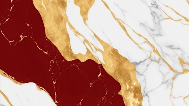 Premium luxury Red White and gold marble background