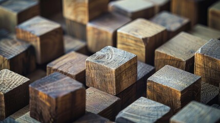 Wooden blocks representing the idea of recruitment