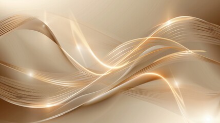 Gold Pastel Lines Abstract Background