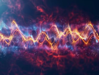 Abstract sound wave frequency equalizer