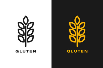 Gluten icon. Allergy Diet. Gluten free seal icon. Vector illustration.