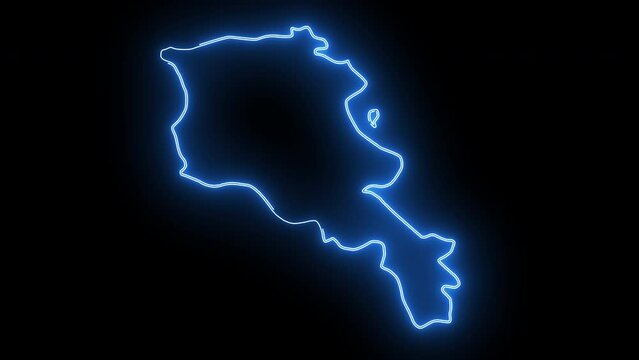 map of Calceta in ecuador with glowing neon effect