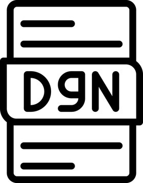 Dgn file type icons. document format type design graphic icon, with Outline design style. vector illustration
