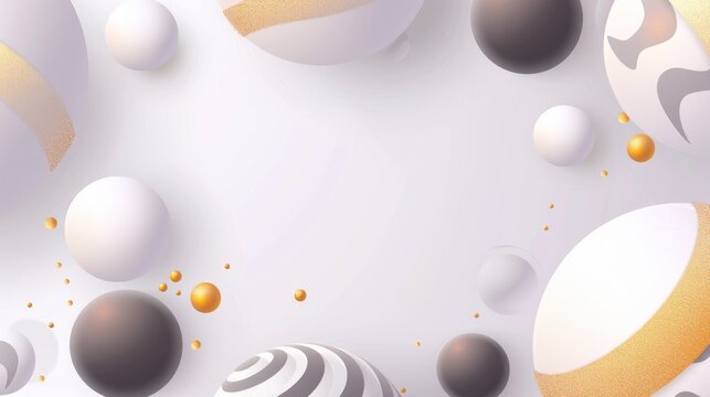 Modern floating 3d spheres abstract background