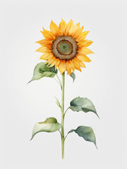 Fototapeta premium water color sunflower 12