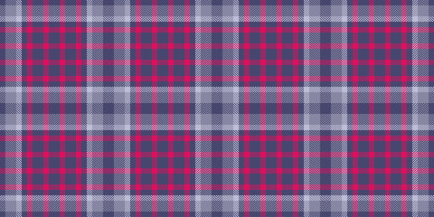 70s pattern plaid vector, stroke background check textile. Advertising fabric texture tartan seamless in blue and ruby colors.