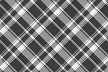 Herringbone check textile fabric, new pattern seamless background. Checker texture tartan vector plaid in vintage gray and grey colors.