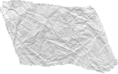 White Ripped Crumpled Paper Piece