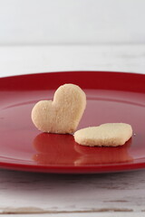 heart shaped cookies and valentines day