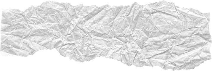 White Ripped Crumpled Paper Piece