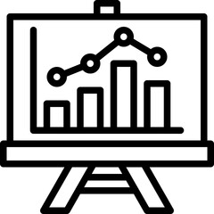 bar graph outline style icon