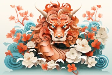 A regal qilin bringing prosperity and good fortune wherever it goes - Powered by Adobe