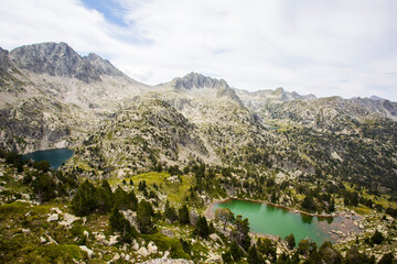 Summer landscape in Vall de Boi in Aiguestortes and Sant Maurici National Park, Spain