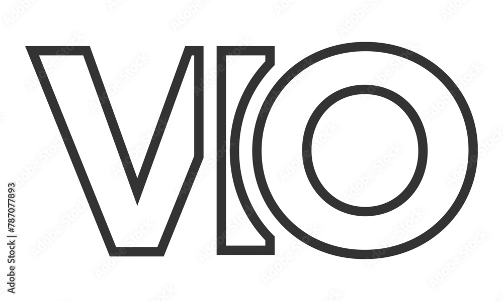 Poster vio logo design template with strong and modern bold text. initial based vector logotype featuring s
