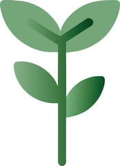 isolated plant, icon colored shapes gradient