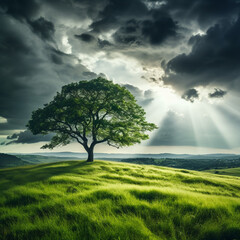 tree on a field