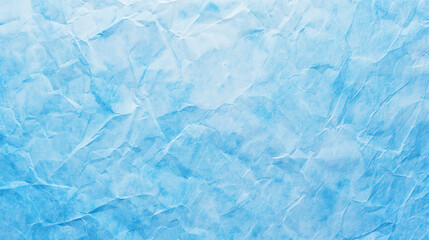 Obraz premium Textured cyan crumpled paper background. Empty background for design. Generative AI