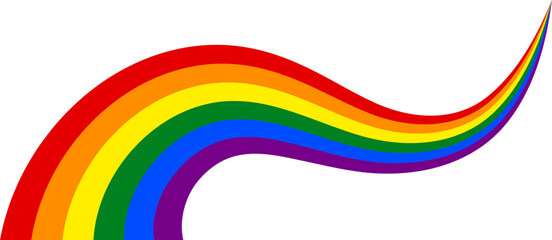 Pride flag stripes isolated on transparent background. Pride month banner. Vector illustration