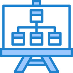 flow chart blue style icon