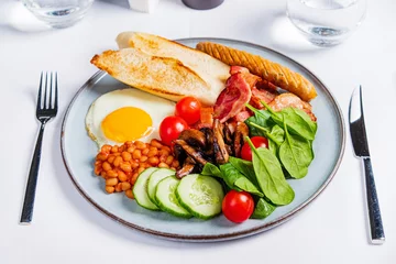 Foto op Canvas tasty breakfast in the hotel © Maksim Shebeko