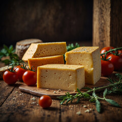 Traditional natural cheddar cheese.  Product and brand placement can be done on the image.