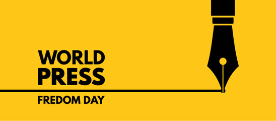 World Press Freedom Day - banner, card, background - vector illustration