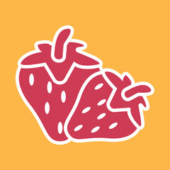 strawberry icon design vector template