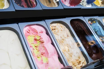 Plexiglas foto achterwand Different flavors of ice cream © xy