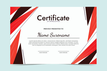 Gradient certificate template for appreciation