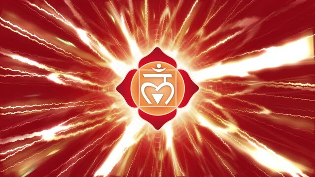 Red Root Chakra Muladhara Animated Looped Spiritual Background
